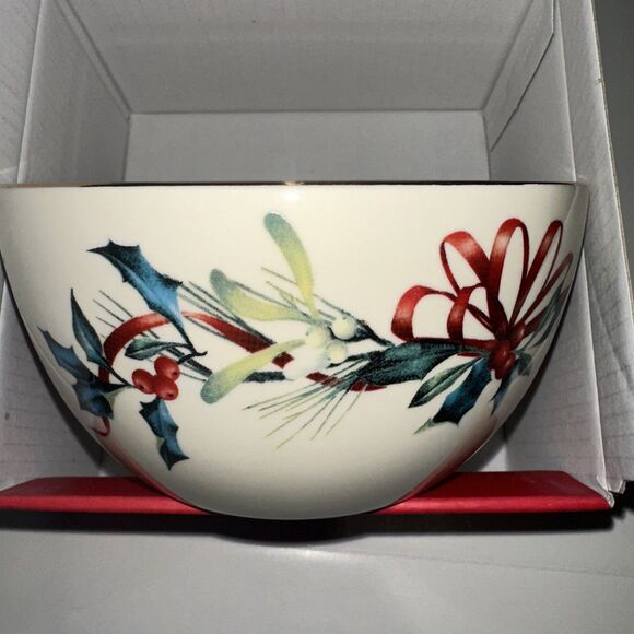 Lenox Winter Greetings Bowl 5 Inch Christmas Holiday - Picture 3 of 5